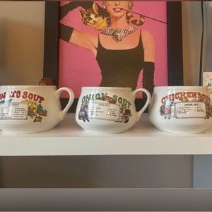 Vintage soup recipe mug bowl